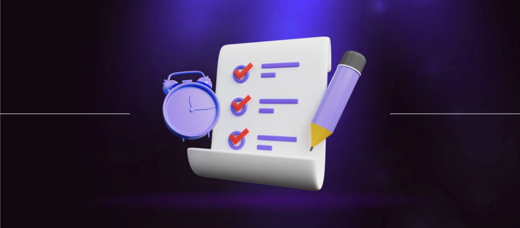 3д иллюстрация - дедлайн - список дел - карандаш - MANUFACT PRO