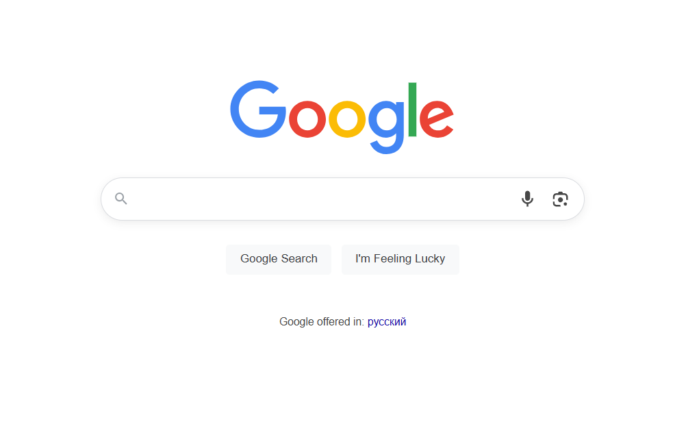 скриншот - современный дизайн Google