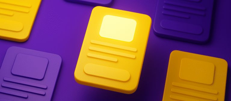 3D карточки товаров на плоскости — центральная карточка выделена и приподнята — минималистичный фон и мягкие тени — акцент на различии оформления карточек — blog.manufact.pro